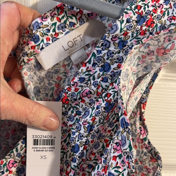 LOFT Multicolor Floral Ruffle Dress - Picture 2 of 5